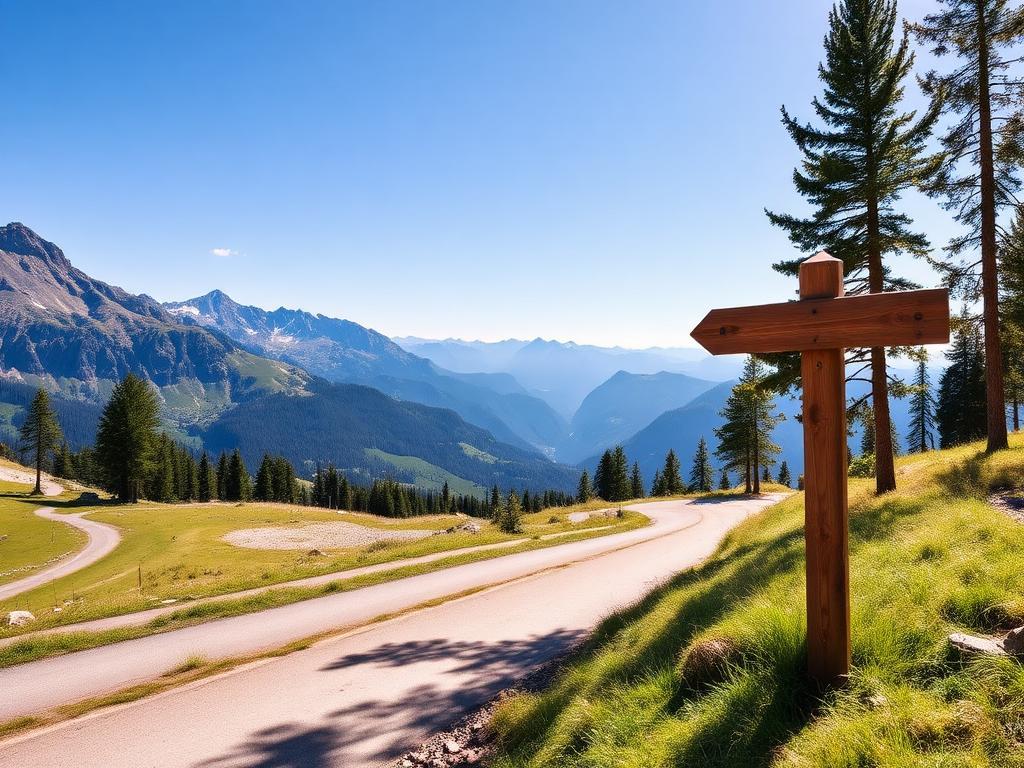 Col des Planches, arrivée du parcours avec vue panoramique sur le Valais